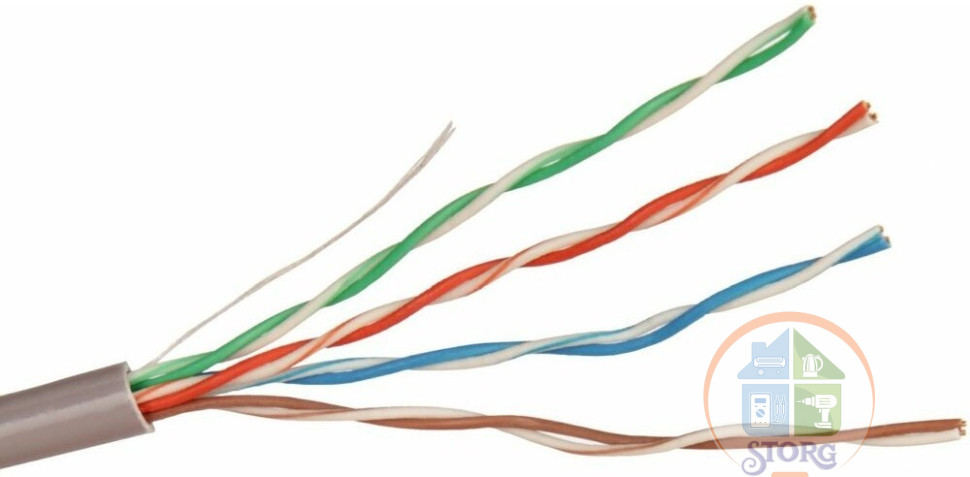 Кабель Exegate UTP 4 EX261518RUS пары кат.5e Special CCA, бухта 305м, серый, PVC