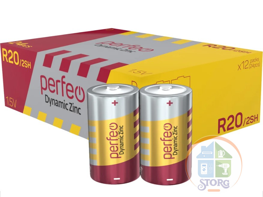 Элемент питания Perfeo R20/2SH Dynamic Zinc