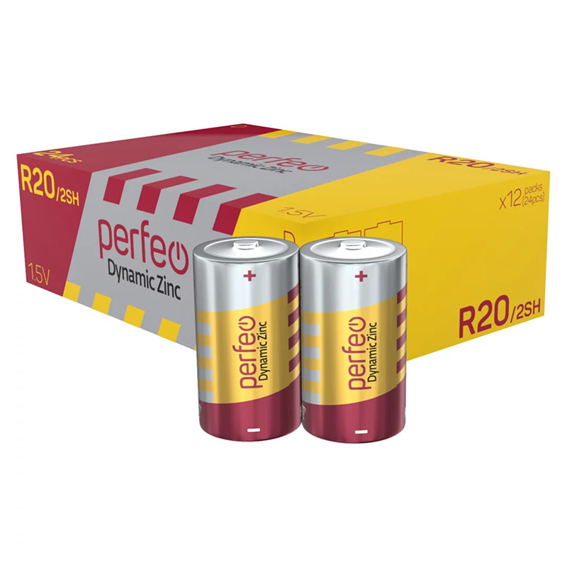 Элемент питания Perfeo R20/2SH Dynamic Zinc