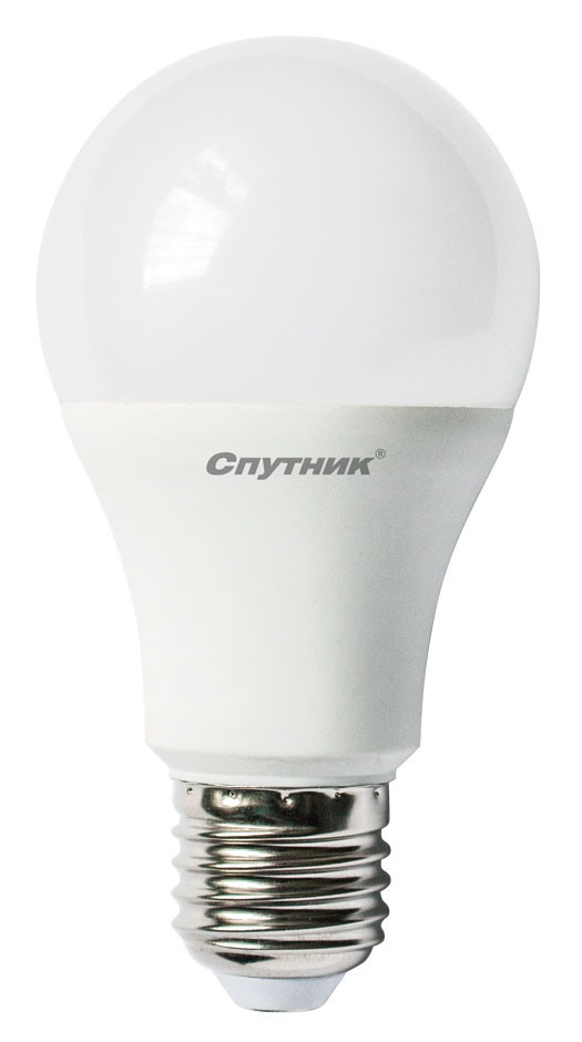 Светодиодная лампа Груша LED A60 10W/4000K/E27, Спутник, естественный белый