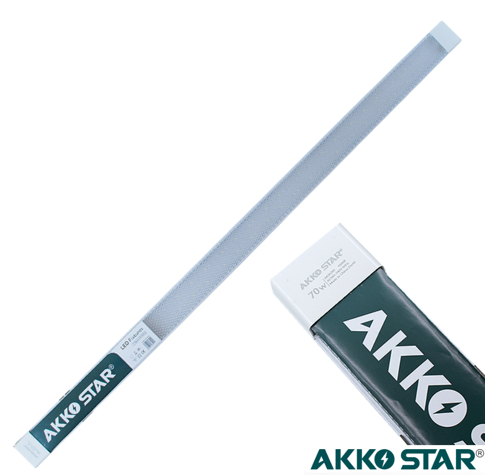 Светильник линейный светодиодный СПО  AKKOSTAR T12- 70W/6000lm призма (6500K) 1200мм