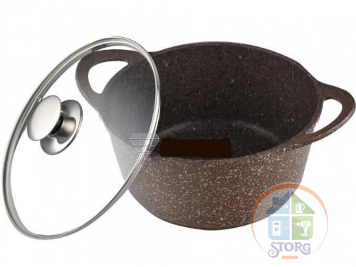 Кастрюля с гранитным покрытием 5,5л KELLI KL-4083-24 (1x8)