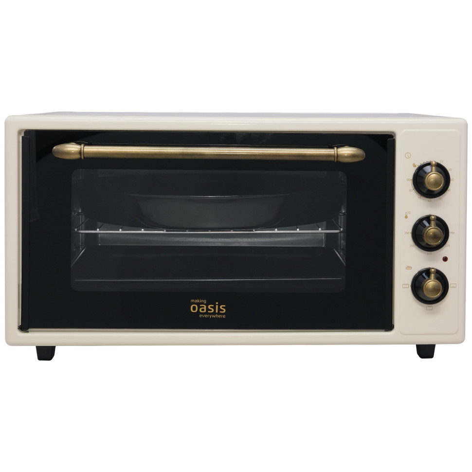 Духовой шкаф OASIS everywhere M-50CRU1, Бежевый, 50л, 1600Вт, Конвекция, 5реж., 50-250°С, таймер