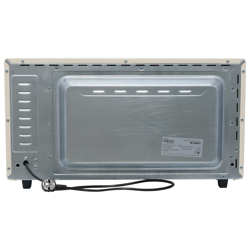 Духовой шкаф OASIS everywhere M-50CRU1, Бежевый, 50л, 1600Вт, Конвекция, 5реж., 50-250°С, таймер