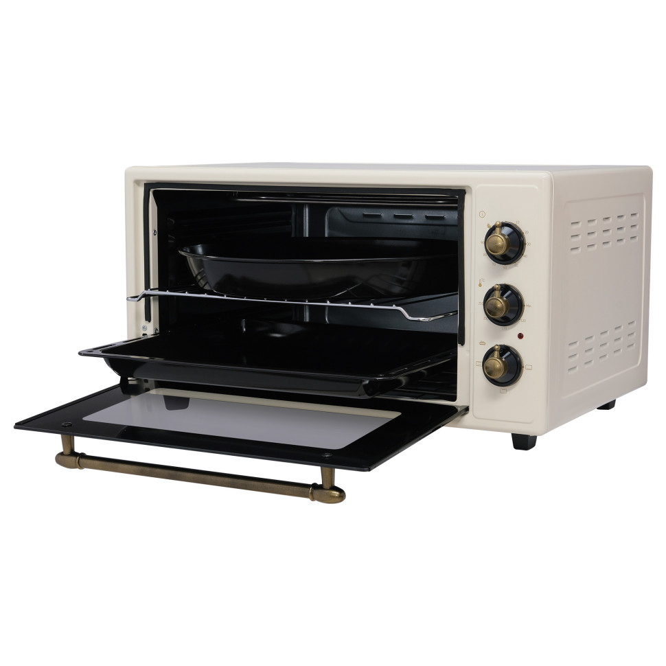 Духовой шкаф OASIS everywhere M-50CRU1, Бежевый, 50л, 1600Вт, Конвекция, 5реж., 50-250°С, таймер