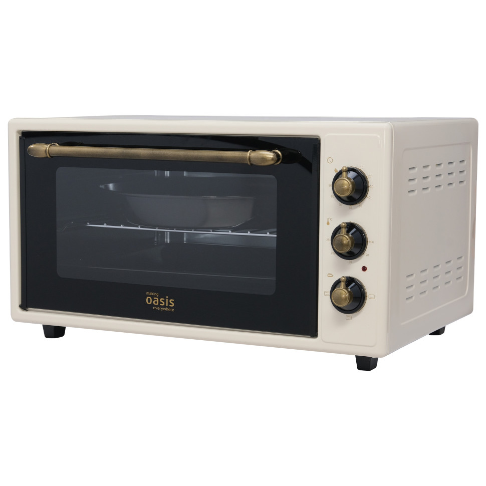 Духовой шкаф OASIS everywhere M-50CRU1, Бежевый, 50л, 1600Вт, Конвекция, 5реж., 50-250°С, таймер