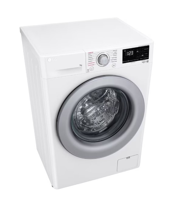 Стиральная машина LG F2V3HS4W, Белый, 7кг, инверторный мотор с прямым приводом, пар, 60x85x47.5