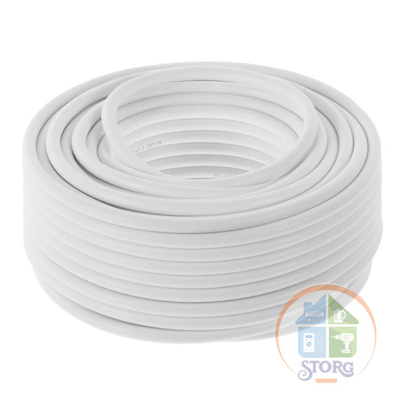 Кабель коаксиальный PROconnect RG-6U, 75 Ом, CCS/Al/Al, 48%, бухта 10 м, белый