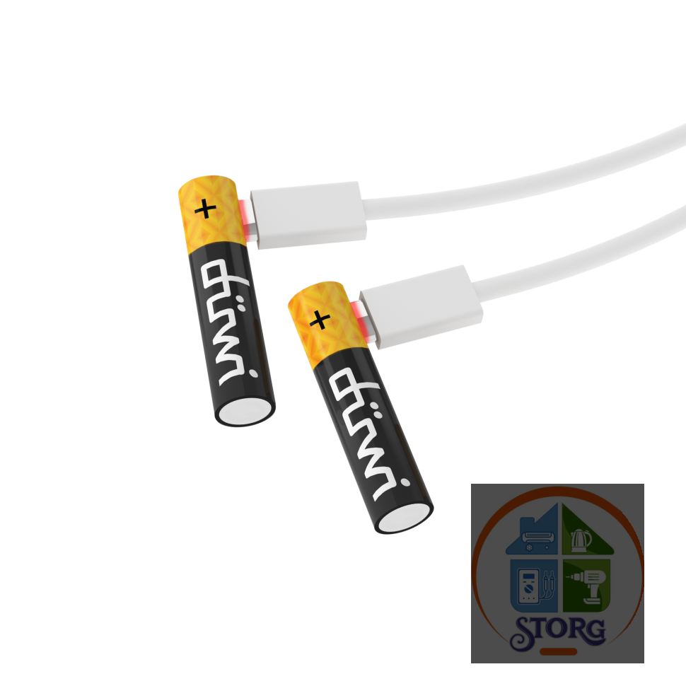Аккумулятор USB-С, Li-ion, ААА, 1,2В, 450мАч, 2шт, кабель для зарядки, Duwi 62012 9