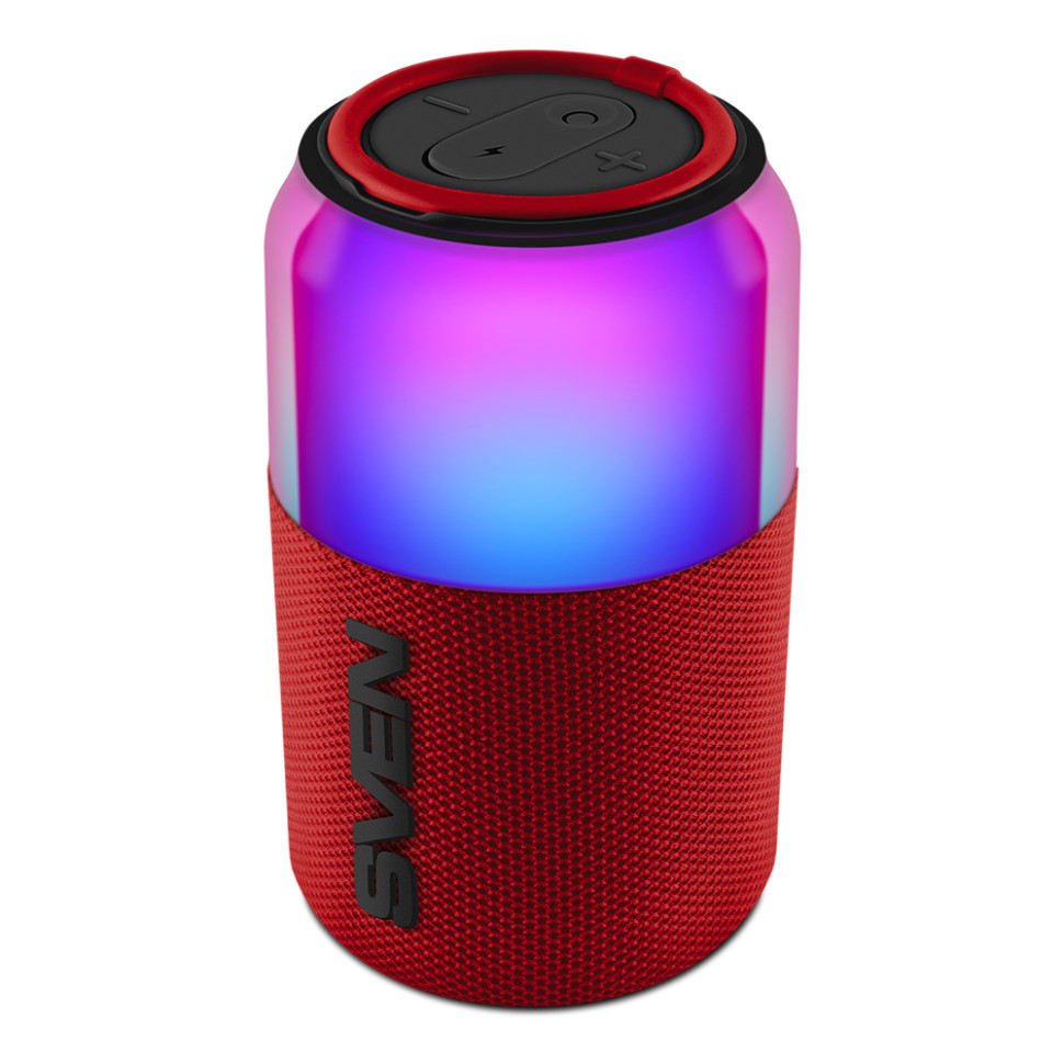 Портативная Bluetooth колонка SVEN PS-130 red (10 Вт, USB, Bluetooth, питание от USB/аккумулятора)