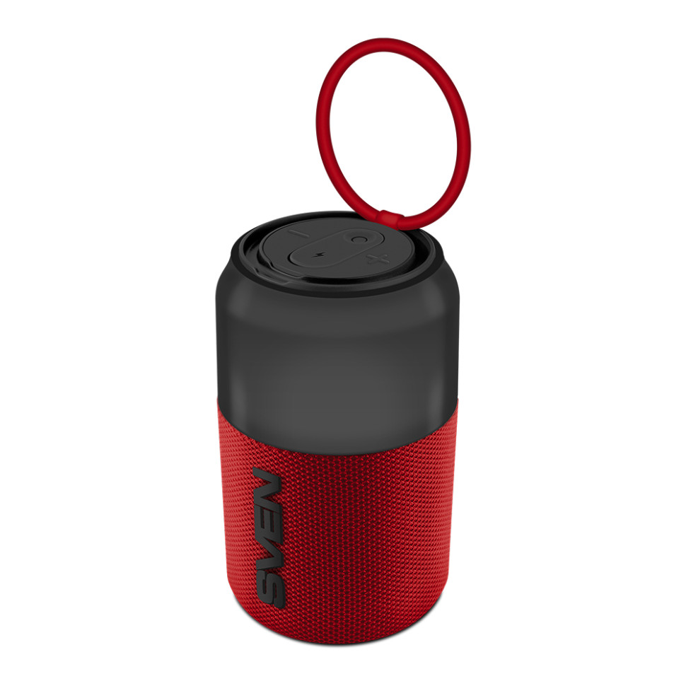 Портативная Bluetooth колонка SVEN PS-130 red (10 Вт, USB, Bluetooth, питание от USB/аккумулятора)