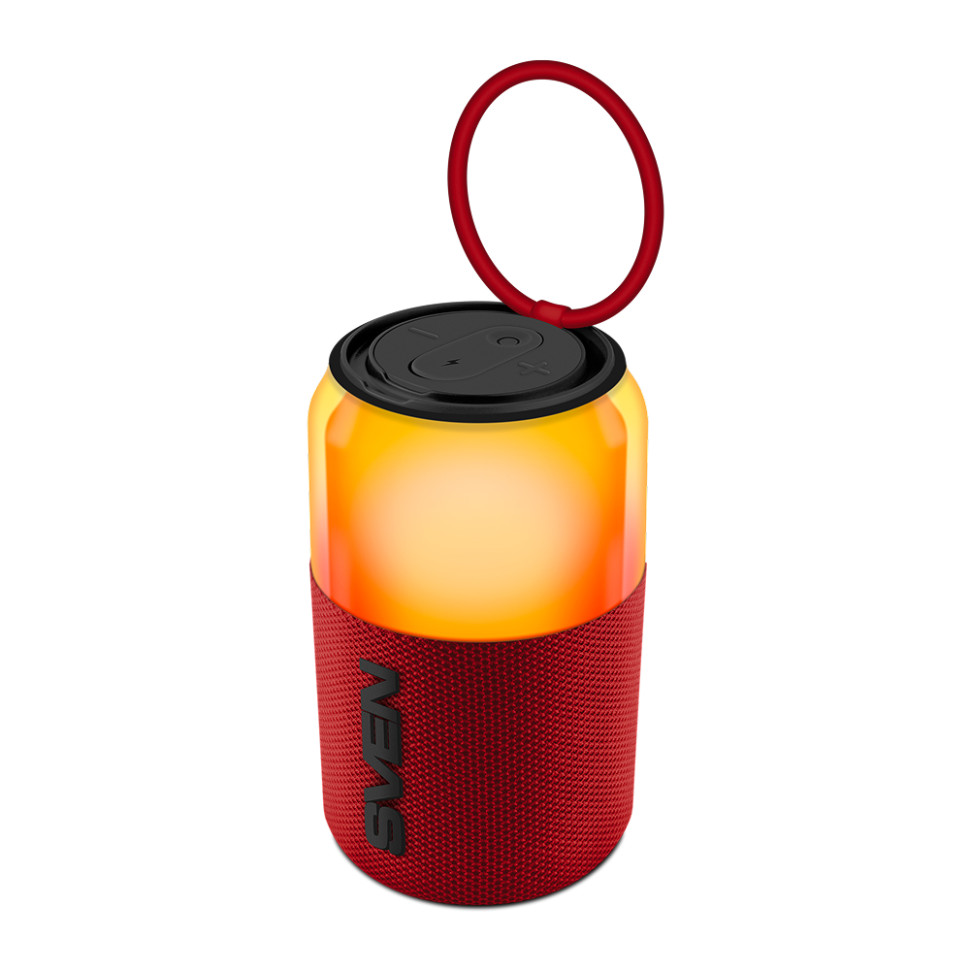 Портативная Bluetooth колонка SVEN PS-130 red (10 Вт, USB, Bluetooth, питание от USB/аккумулятора)