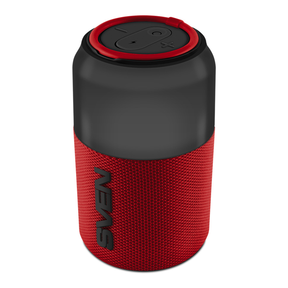 Портативная Bluetooth колонка SVEN PS-130 red (10 Вт, USB, Bluetooth, питание от USB/аккумулятора)