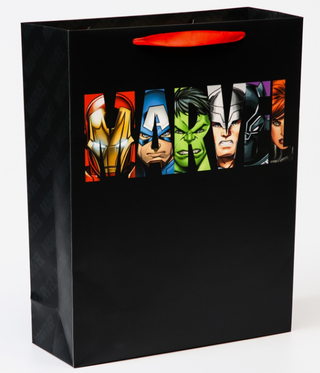 Пакет подарочный "MARVEL", Мстители, 31х40х11,5 см   7153508