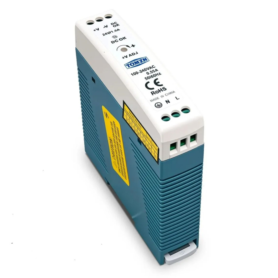 Импульсный блок питания на DIN-рейку TOMZN MDR-20-24 20W / AC-DC преобразователь напряжения универс.