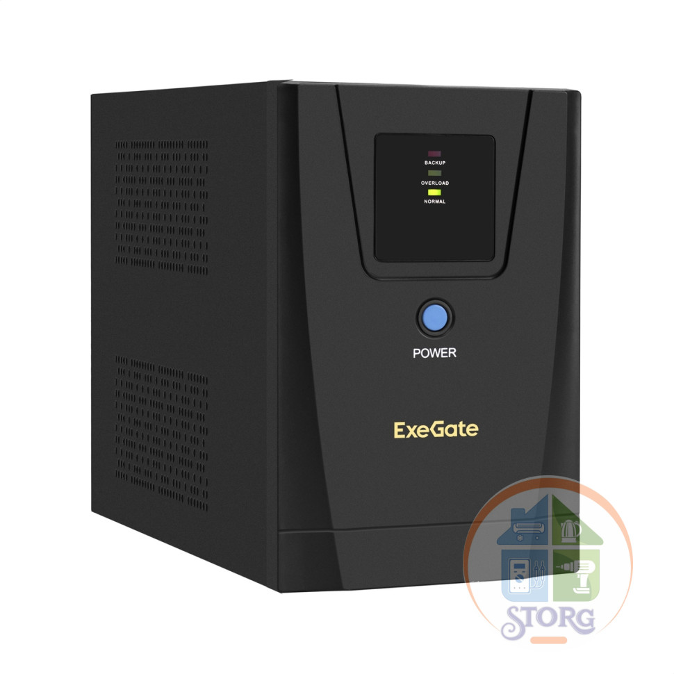 Источник бесперебойного питания ExeGate SpecialPro UNB-1200.LED.AVR.2SH.3C13 (1200VA/750W, 12 мес.гарантия)