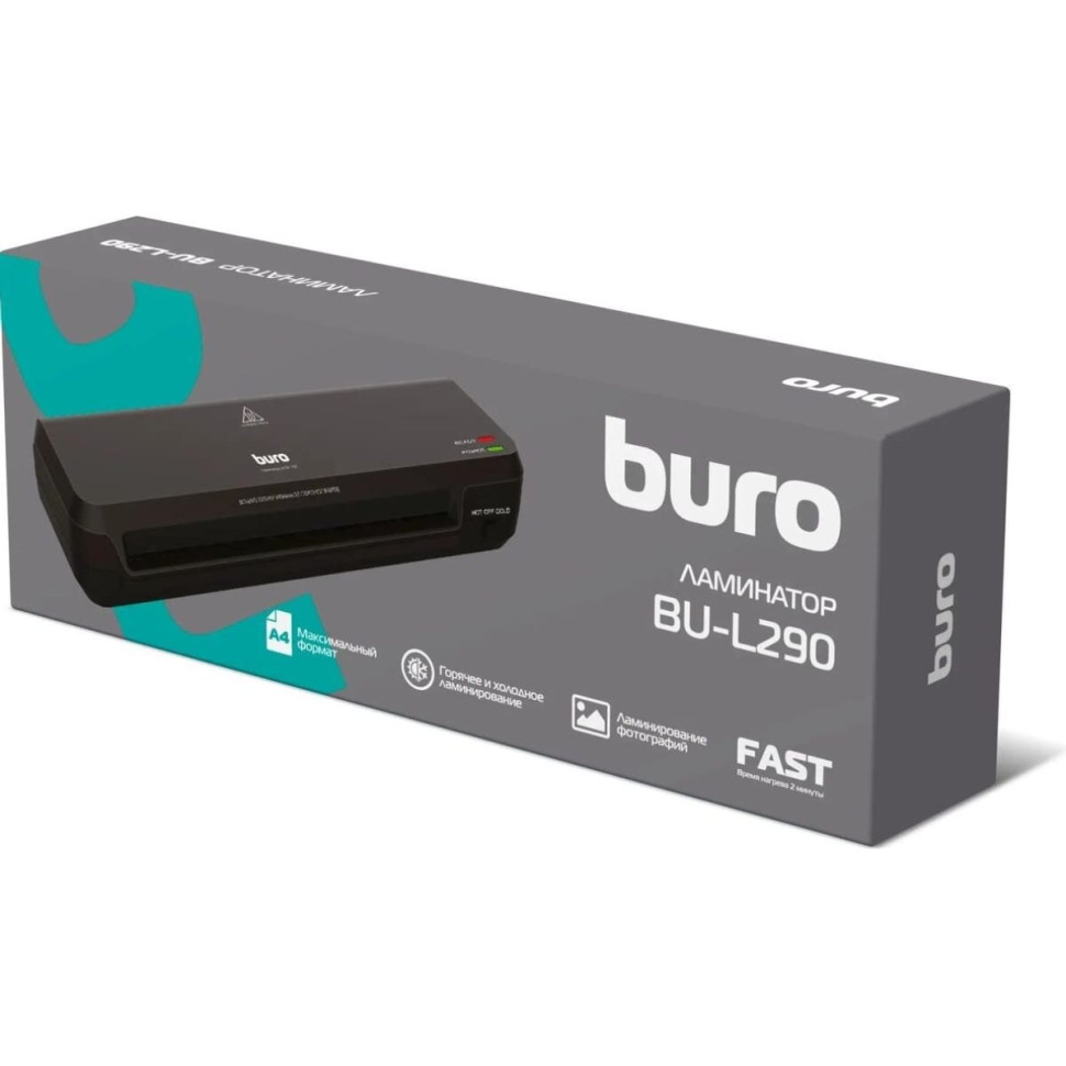 Ламинатор Buro BU-L290, 2 вала, A4, 125мкм, 300 мм/мин