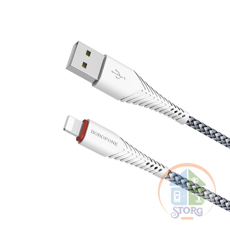 USB кабель BOROFONE BX25 Powerful charging data cable for Lightning (white)