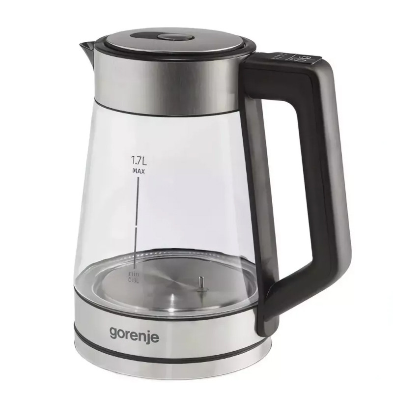 Чайник электрический Gorenje K17TRGT 743968, Белый, 1.7л, 2200Вт, нержавеющая сталь+стекло