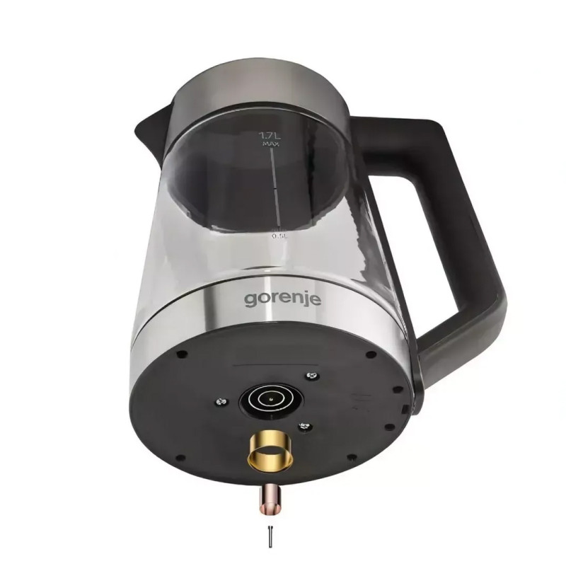 Чайник электрический Gorenje K17TRGT 743968, Белый, 1.7л, 2200Вт, нержавеющая сталь+стекло