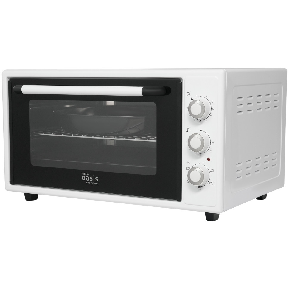 Духовой шкаф OASIS everywhere M-50CW1, Белый, 50л, 1600Вт, Конвекция, 5 реж., 50-250 °С, таймер