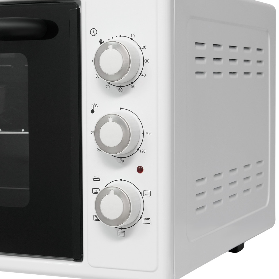 Духовой шкаф OASIS everywhere M-50CW1, Белый, 50л, 1600Вт, Конвекция, 5 реж., 50-250 °С, таймер