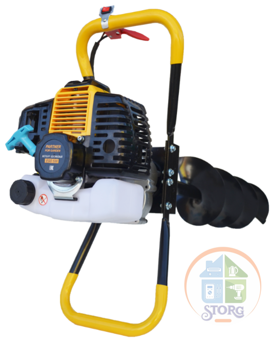 Мотобур Partner for garden EDG 520 (52куб.см, 3,5 л.с., 270 об/мин., хром. порш.)