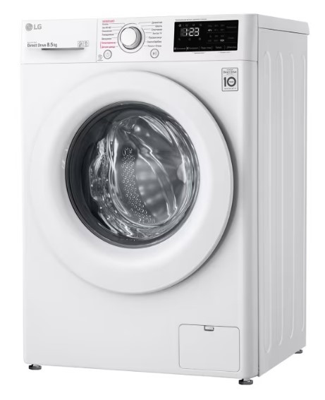 Стиральная машина LG F2V3GS3W, 8.5кг, инверт. мотор с прямым приводом, пар Steam™, AI DD™, 60x85x47.5