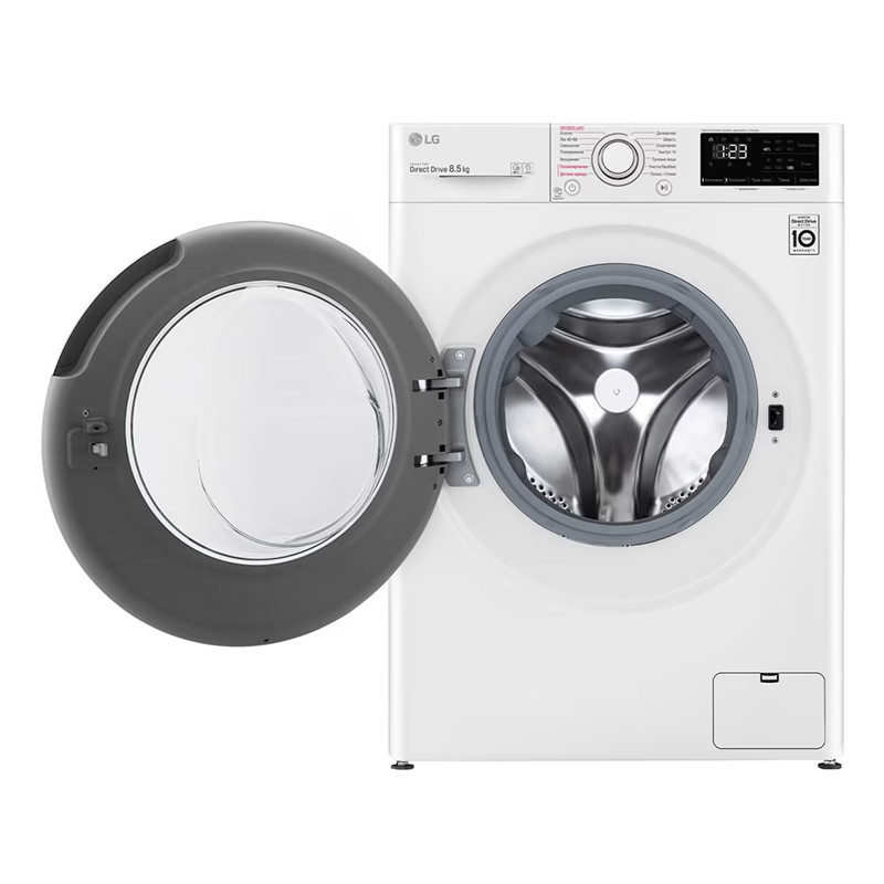 Стиральная машина LG F2V3GS3W, 8.5кг, инверт. мотор с прямым приводом, пар Steam™, AI DD™, 60x85x47.5