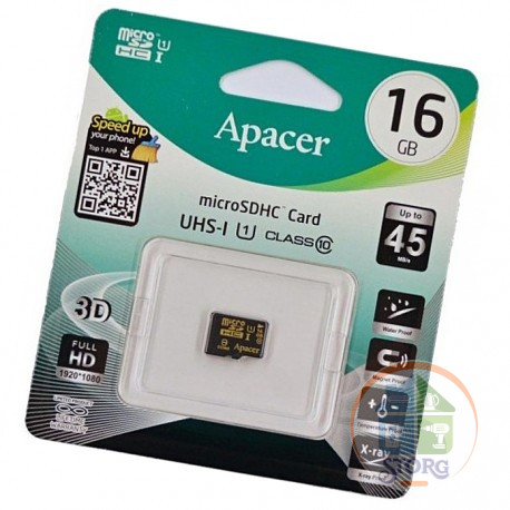Apacer microSD 16GB High-Capacity (Class 10) w/o Adapter