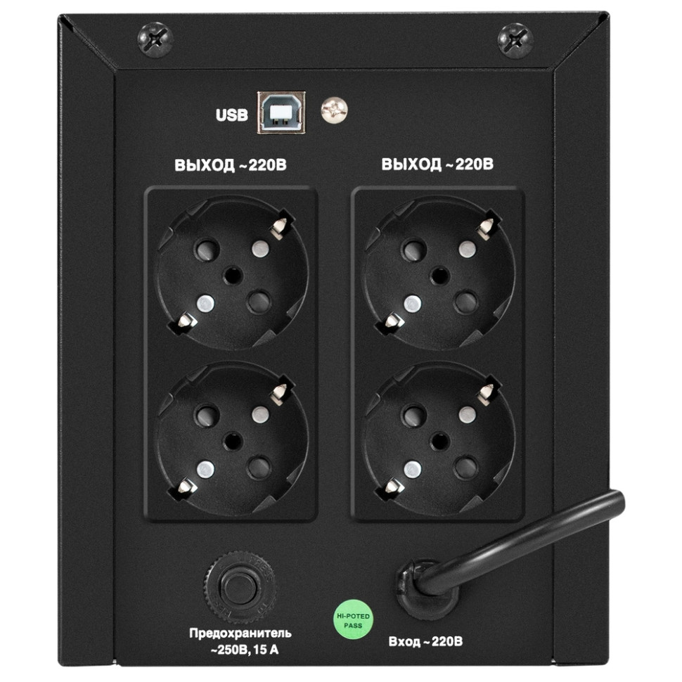 Источник бесперебойного питания ExeGate Power NB-2200.LED.AVR.4SH.USB, 2200ВА, 1300Вт