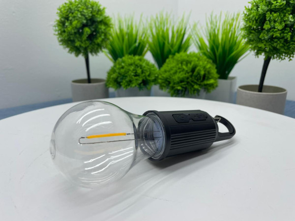 Кемпиговый фонарь светильник ИСКРА IR-912 Акб 5 часов , карабин , 3 режима свечения, 3Вт