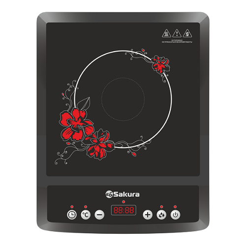 Плитка индукционная SAKURA SA-7152FS, 2000Вт, 1-конф, 7 режимов, таймер, отсрочка старта
