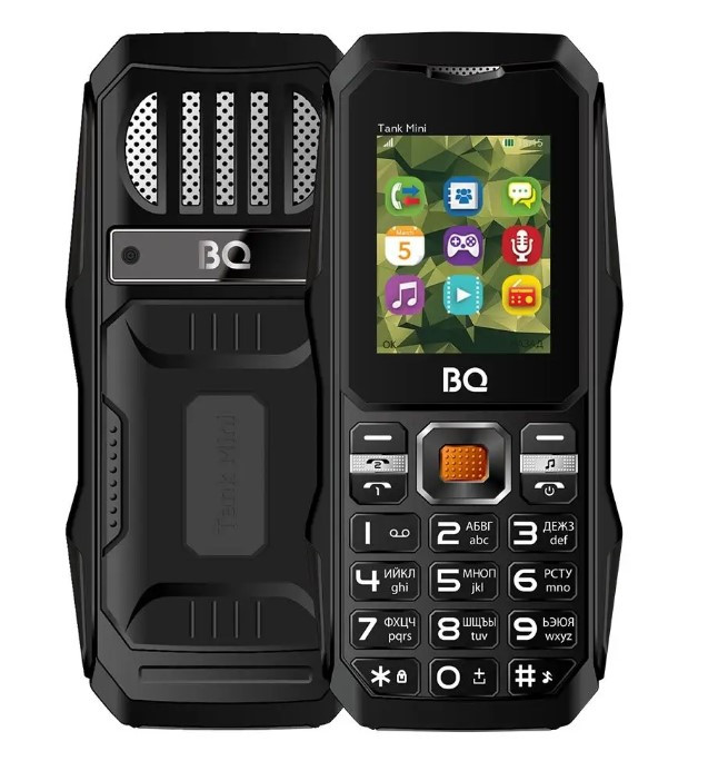 Мобильный телефон BQ 1842 Tank mini Black 2 SIM, ударопрочный , мощный динамик