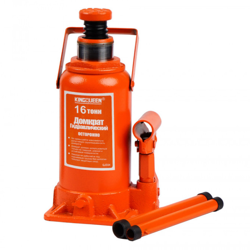 Домкрат гидравлический бутылочный 16т KINGQUEEN QJD24