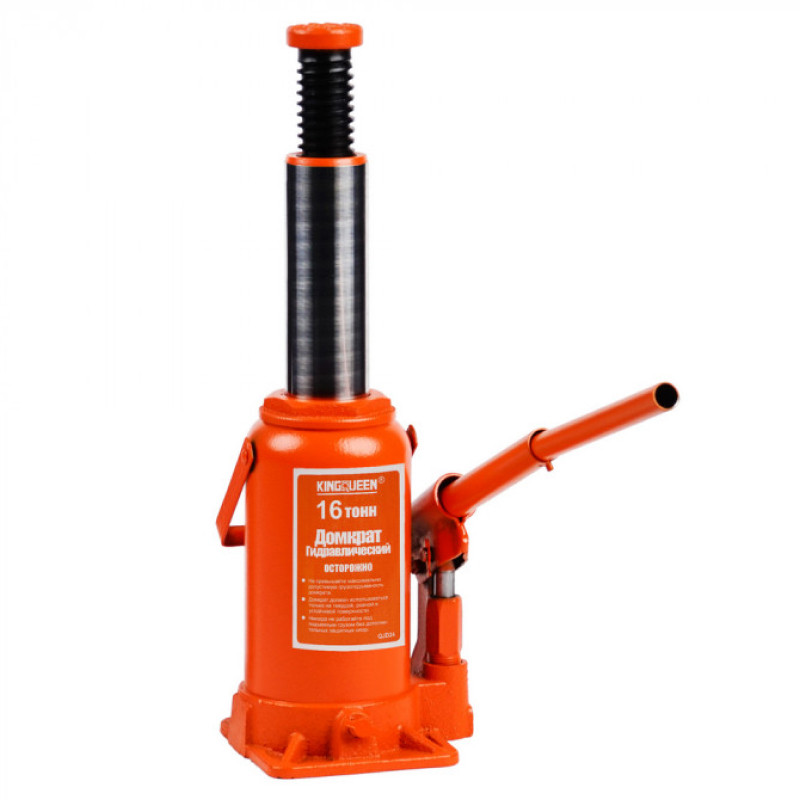 Домкрат гидравлический бутылочный 16т KINGQUEEN QJD24