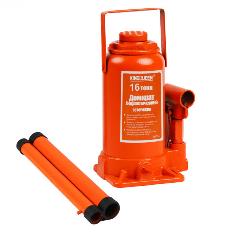 Домкрат гидравлический бутылочный 16т KINGQUEEN QJD24