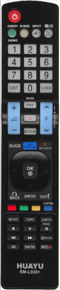 Универсальный пульт для телевизоров/HYAOU (RM-L930+12) 50pcs PANASONIC