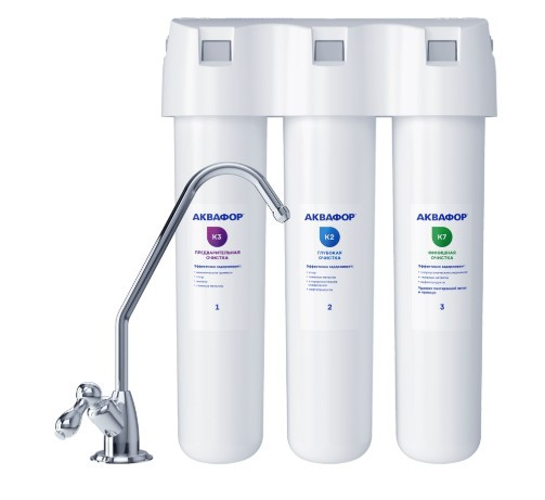 Водоочиститель Аквафор Кристалл Скорость фильтрации 2,5 л/мин, Ресурс 8000 л Водоочиститель Аквафор Кристалл Скорость фильтрации 2,5 л/мин, Ресурс 8000 л