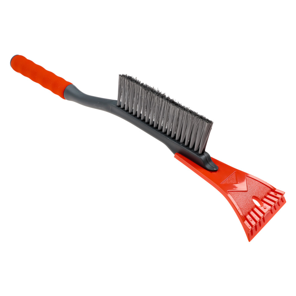 Щетка для уборки снега ЕРМАК с распушенной щетиной+скребок, 53x10см