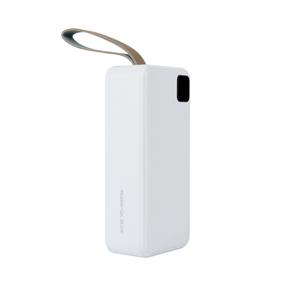Внешний аккумулятор PERFEO Powerbank DROID 30000 mAh PD + QC 3.0/Type-C/2 USB/ 5A, 22.5W/White