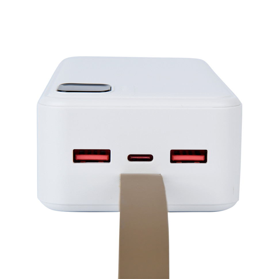 Внешний аккумулятор PERFEO Powerbank DROID 30000 mAh PD + QC 3.0/Type-C/2 USB/ 5A, 22.5W/White