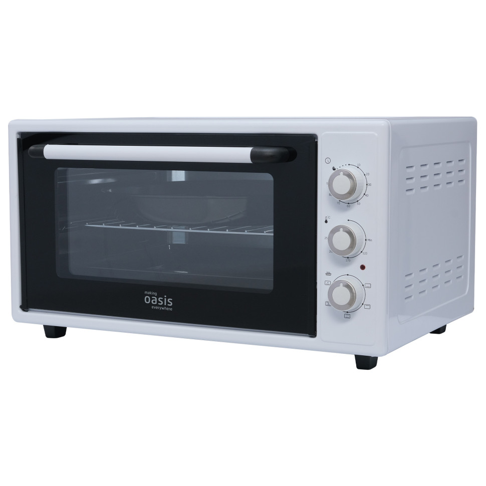 Духовой шкаф OASIS everywhere M-50CW2, Белый, 50л, 1600Вт, Конвекция, 5 реж., 2-е стекло, 50-250 °С