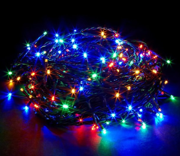 Гирлянда уличная светодиодная S-torg 240LED -18м (разноцветная) черный провод