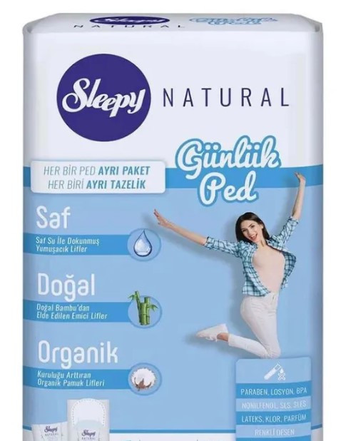 Прокладки женские ежедневки "Sleepy Natural" №1 Normal, 40 шт (Турция)