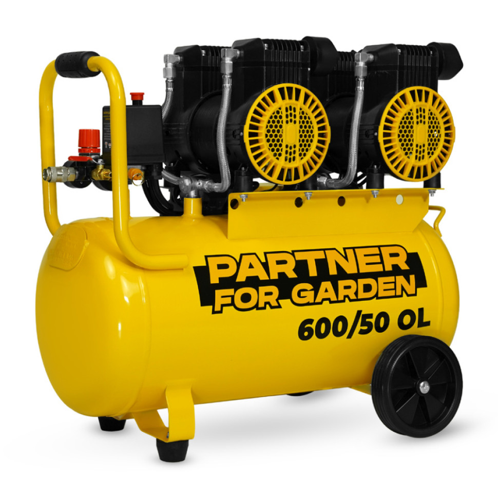 Компрессор воздушный безмасляный Partner 600/50 OL (600л/мин, 3,5 кВт, ресивер 50л, 8 бар, 2 выхода) Компрессор воздушный безмасляный Partner 600/50 OL (600л/мин, 3,5 кВт, ресивер 50л, 8 бар, 2 выхода)