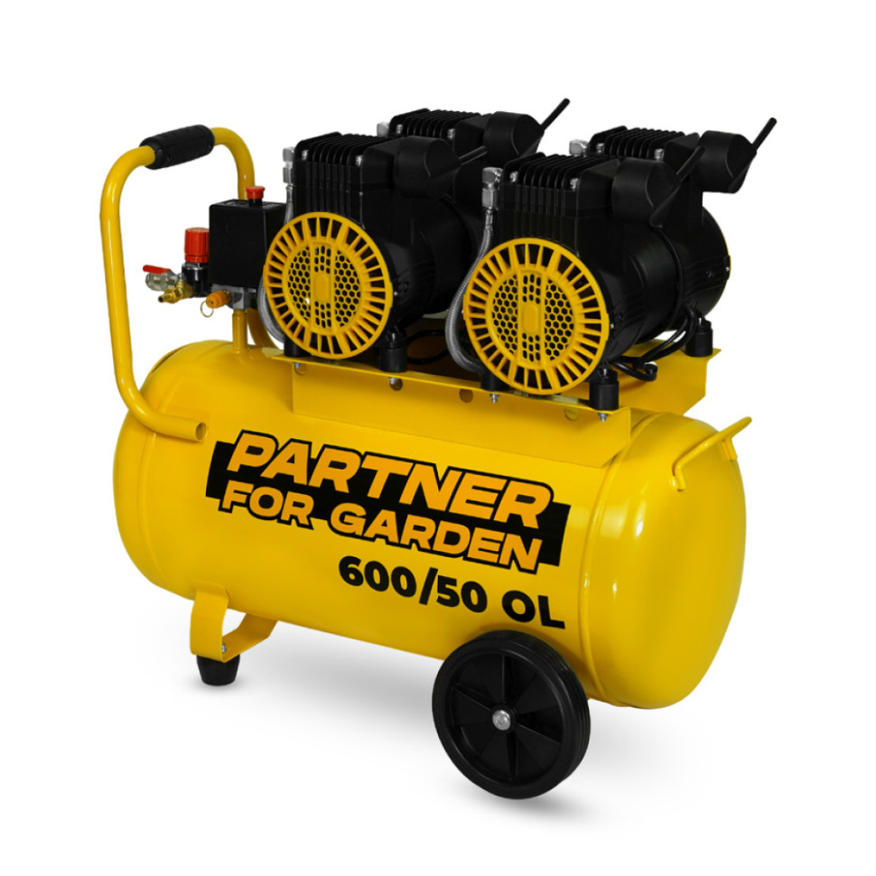 Компрессор воздушный безмасляный Partner 600/50 OL (600л/мин, 3,5 кВт, ресивер 50л, 8 бар, 2 выхода) Компрессор воздушный безмасляный Partner 600/50 OL (600л/мин, 3,5 кВт, ресивер 50л, 8 бар, 2 выхода)