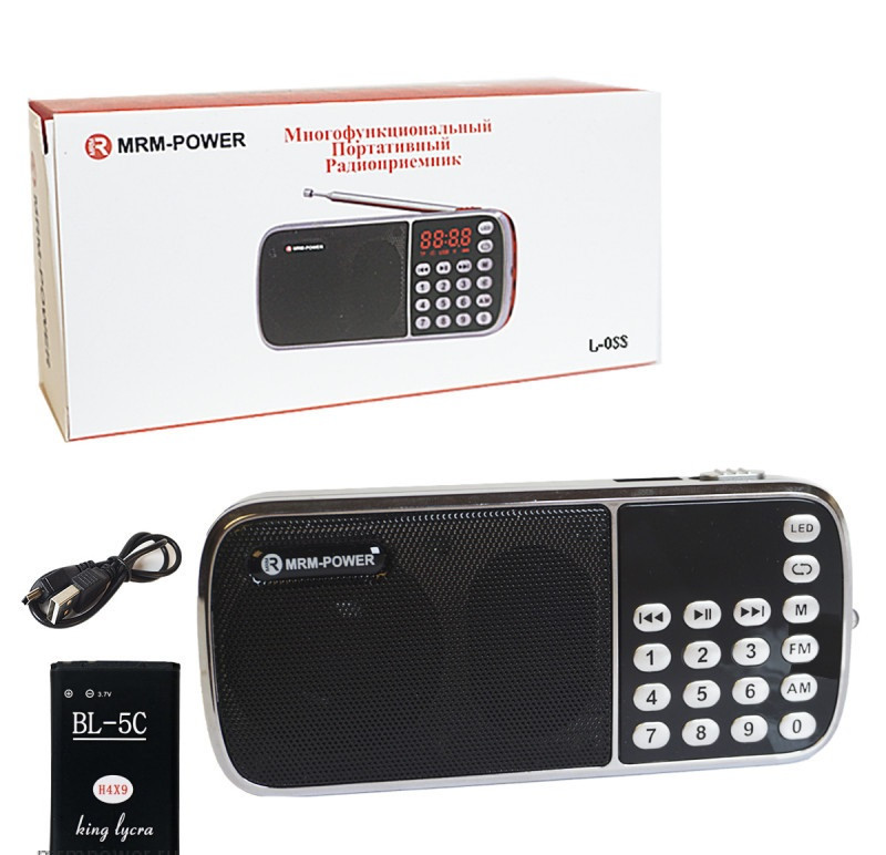 Портативный радиоприемник MRM L-088 (AM,FM,TF,USB BL5C)