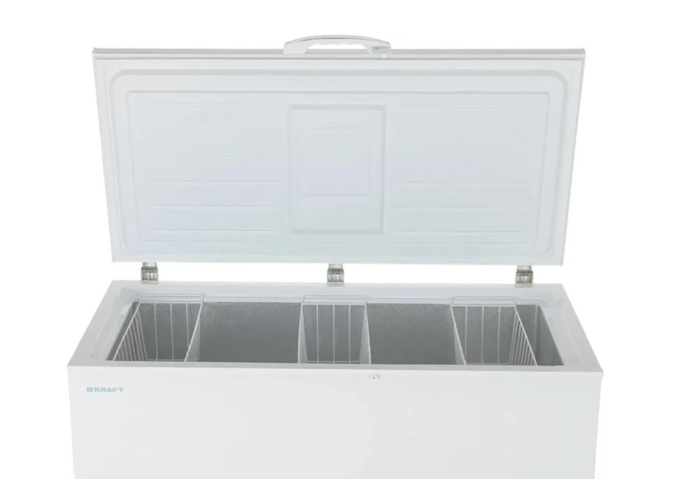 Морозильный ларь KRAFT BD(W)-520QX, 520л/500л, до −24 °C, класс A+, 340 кВт·ч/год, 83,5х142,8х76см