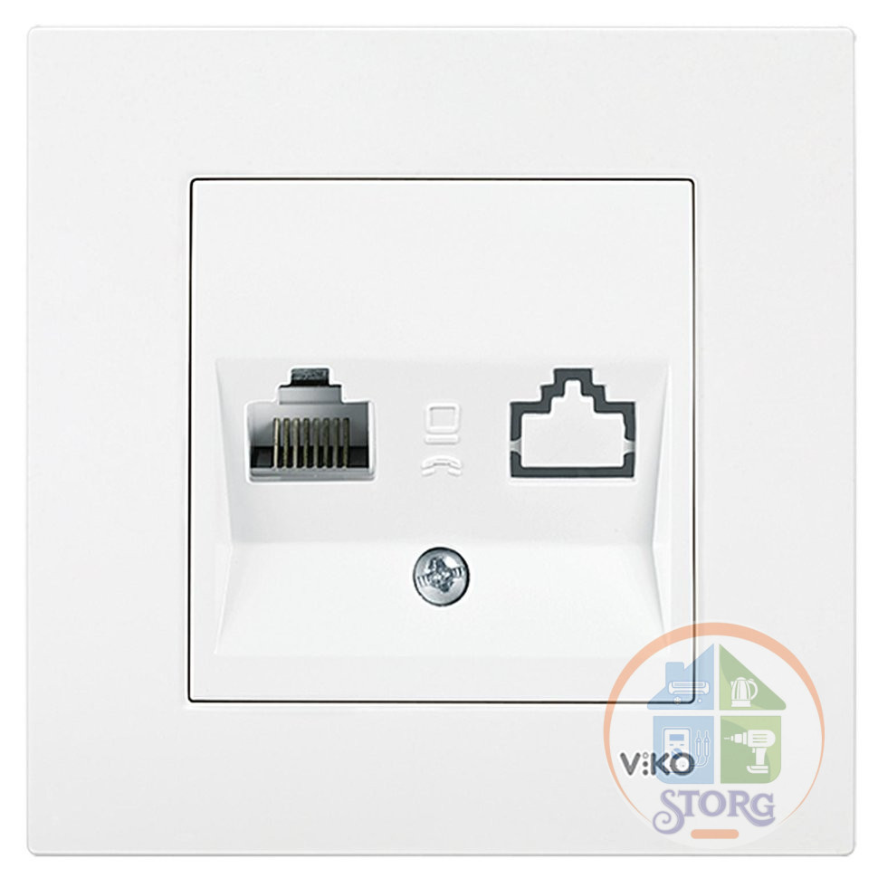 90960032 Розетка компьютерная белая (RJ45) VIKO Karre